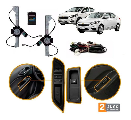 Vidro Eletrico Traseiro Onix Lt Prisma Lt 2019 Led Branco