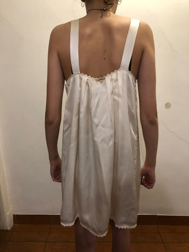 Vestido Beige Allo Martinez 100% Seda Y Bordado Nuevo!