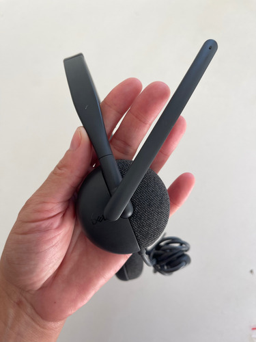Headset Com Fio Dell Wh3024 Com Cancelamento De Ruído Cinza/preto (Usado)