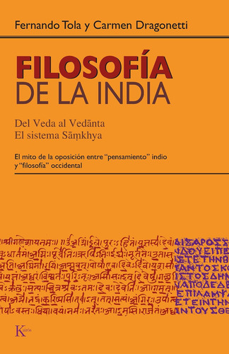 Filosofia De La India - Tola/dragonett (libro)