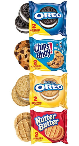 Imagen 2 de 3 de Caja 56 Bolsas Galleta Oreo Surtido Botana Americana