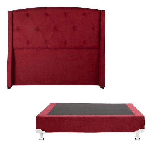 Cabecera + Box Individual Dicasa Zefyr Rojo