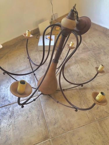 Vendo Arañas Rusticas Con Centro De Ceramica Únicas