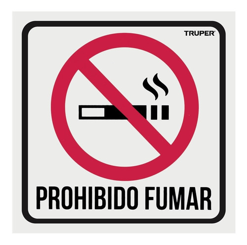 Señalamiento Prohibido Fumar Truper 18293