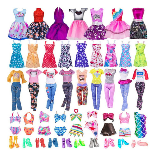 Zapatos Y Ropa Para Barbie, 32 Piezas, Accesorios Para Barb