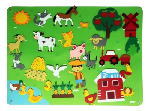 Juguete Educativo De Aprendizaje De Tablero Ocupado Granja