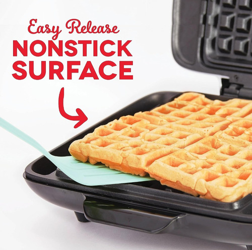 Maquina Wafles Deluxe Sin Gotear 4 Pzas De 10cm Antiadherent
