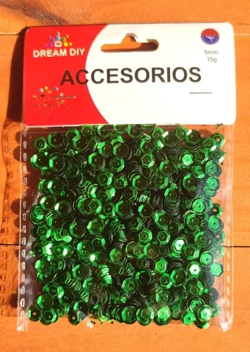 Lentejuelas Redondas Verdes 90 Gramos