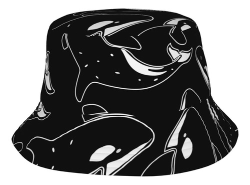 Gorro De Pescador Negro Para Mujer Y Hombre, Pesca Al Aire