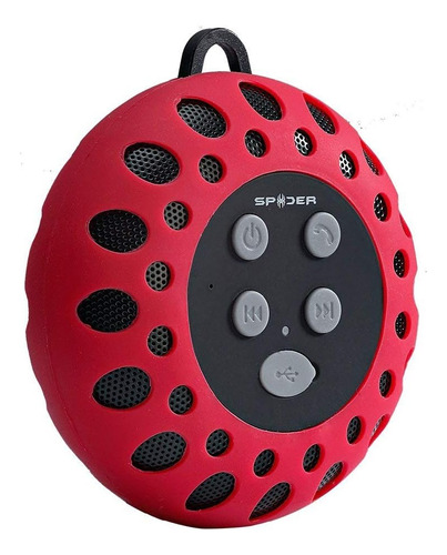 Spider Bocina Bluetooth Resistente Al Agua Bt803 Rojo