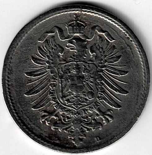 Moneda  De  Alemania  10  Pfennig  1876  D  Muy  Buena