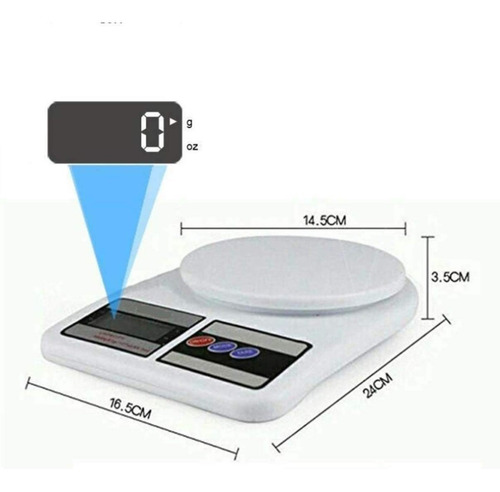 Imagen 3 de 8 de Balanza De Cocina Digital Tara Gastronomica Pastelera 10kg