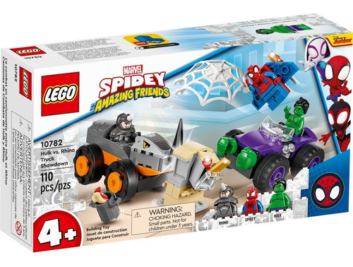 Imagen 1 de 5 de Lego Spidey - Camiones De Combate De Hulk Y Rino (10782)
