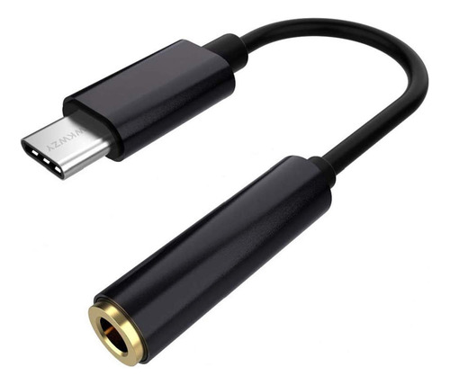 Adaptador Usb C A Jack Wkwzy Usb C Dac 32 Bits Negro