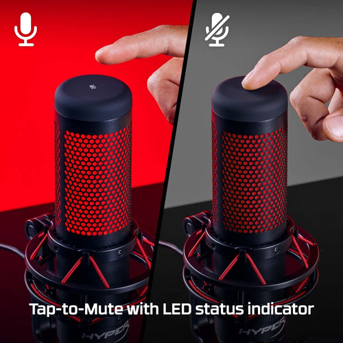 Micrófono De Condensador Hyperx, 4 Patrones Polares, Led,...