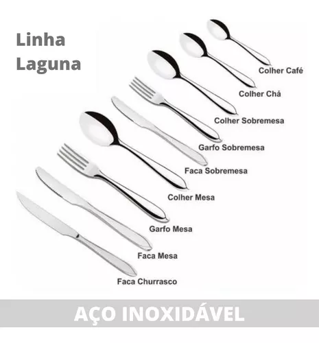 Garfo de Mesa Tramontina Laguna em Aço Inox de Qualidade em