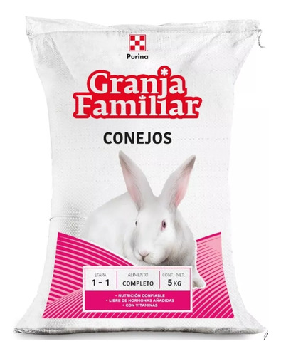 Alimento Para Conejos Granja Familiar Purina 5k Vitaminado