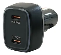 Comprar Cargador Auto Para iPhone 15 Pro Max 15 16 16 Pro 16 Pro Max Duo 30w Super Rapido + Cable C A C Negro