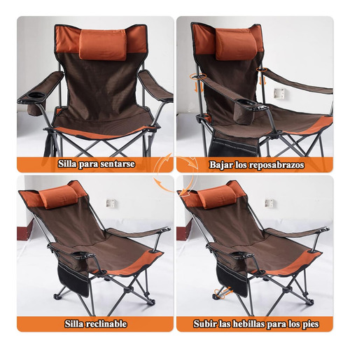 Silla De Playa Plegable Para Descanso Con Bolsa Reforzada