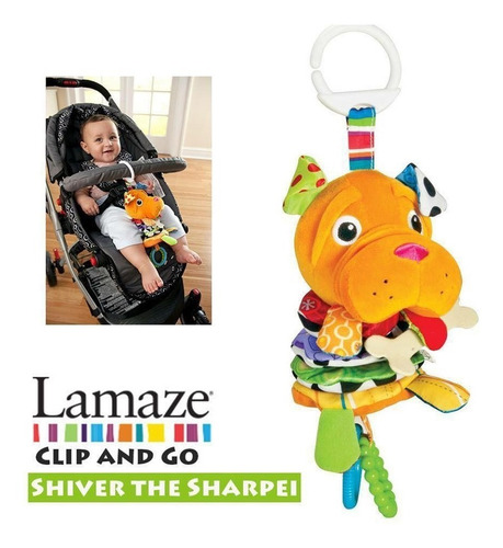 Imagen 2 de 3 de Peluche Colgante Para Coche Muñeco Sonajero Lamaze