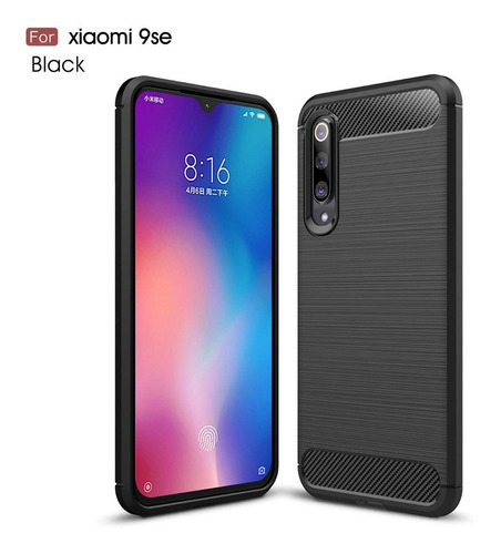 Estuche Textura Carbon Fiber Protection Xiaomi Mi 9 Se