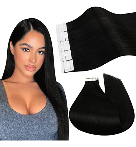 Cinta Ugeat En Extensiones De Pelo Negro Natural De Vl6tm