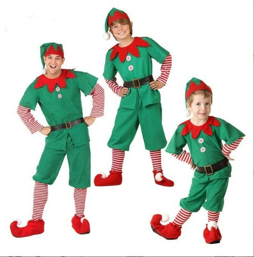 Jjj Papá Noel Roleplay Vestido De Navidad Duende Disfracess11