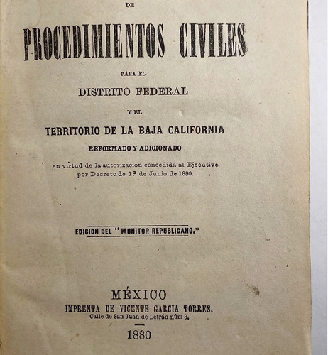 Código De Procedimientos Civiles Para El Distrito Federal (Usado)