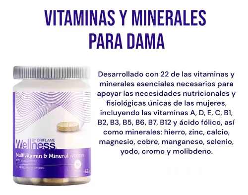 Multivitaminas Y Minrales Para Dama - g a $1429