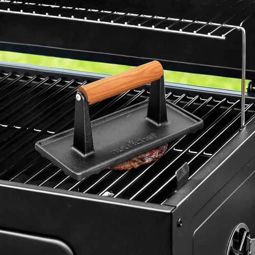 Prensa De Hierro Fundido Nutrichef, Resistente Para Parrilla