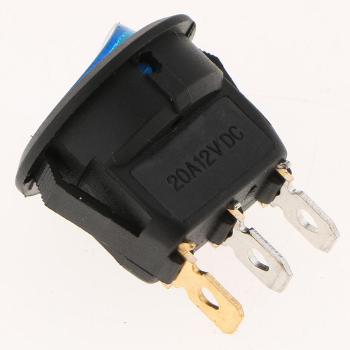 Interruptor De Botón Pulsador De Encendido / Apagado Azul