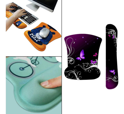 Conjunto De Teclado E Mouse Pad - Almofada De Espuma De