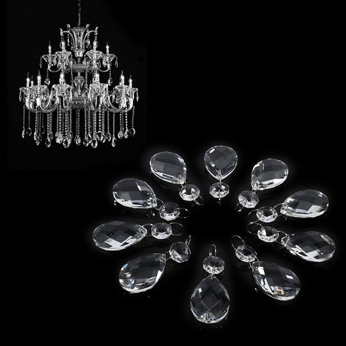 10 Unidades De Luminária Pendente De Cristal De Prismas De C