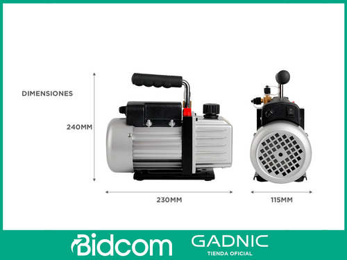 Bomba De Vacío Gadnic 30 Lts Refrigeración Portatil 124 W