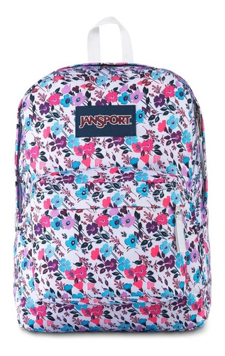 Mochila Escolar Jansport Superbreak Flores + Envio Gratis