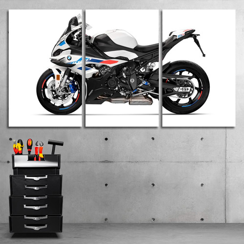 Cuadros Tripticos Motos Bmw S1000rr 2024 (150 X 80 Cm)