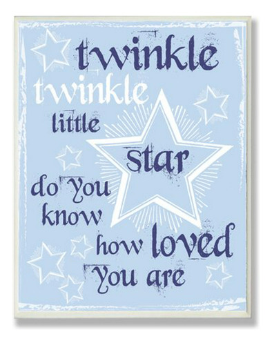 Placa De Pared  Twinkle Twinkle  Para Habitación Infantil