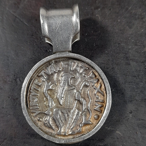 Imagem 3 de 5 de Medalha Pingente São Bento Em Prata, Antigo 2,3 Cm, 7 Gramas