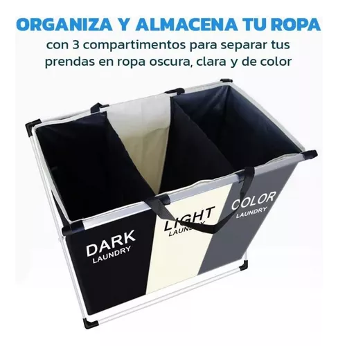 UNIVERSAL Cesta Para Ropa Sucia Plegable 3 División