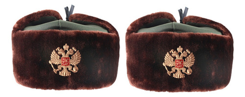 2 Pcs Gorra Rusa Shapka Ushanka (negra, Medic 60)