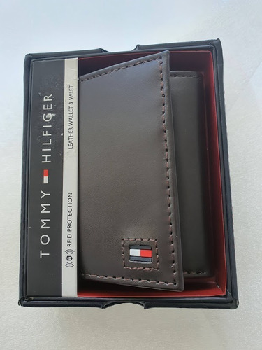 Billetera De Cuero Tommy Hilfiger Traida Usa Rdf Protection!