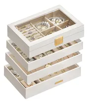 Comprar Bandejas Apilables Para Joyas, Caja De Joyería De 4 Niveles,