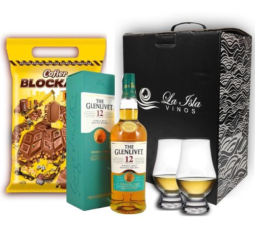 Whisky The Glenlivet 12 Años Box Regalo + Copas Chocolate