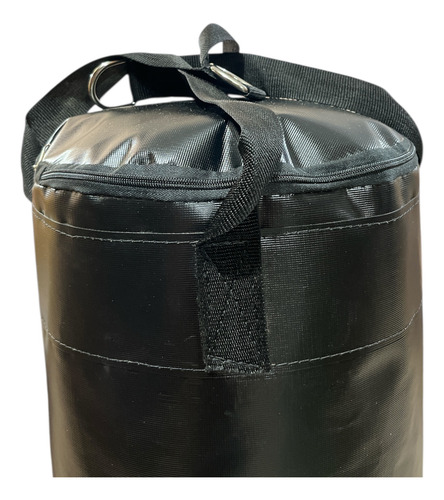 Bolsa Boxeo Kickboxing 150cm Con Relleno Mma Lona Reforzada Negro
