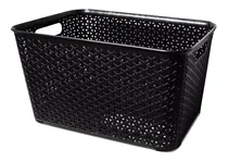 Comprar Canastos Organizador Plastico Rattan Cesto Caja Mediano  Colombraro