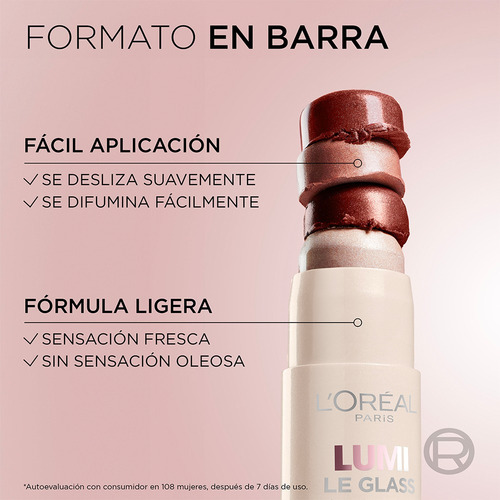 Iluminador En Barra Lumi Highlight Stick De L'Óréal Paris Cream Chic