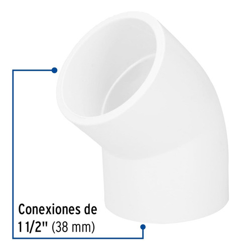 Codo 45° De Pvc, 1-1/2' Foset