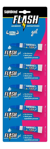 Adhesivo Instantáneo Suprabond Flash Gel Tira De 5 Unidades