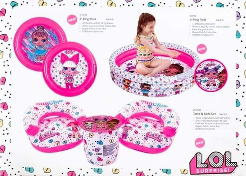 Imagen 4 de 5 de Pileta Redonda Inflable Lol 2 Anillos 76cm Verano Regalo