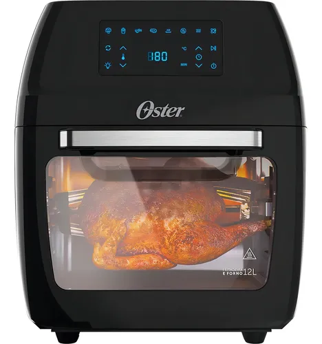 Fritadeira Oster 3 Em 1 Fryer Digital 12l 1800w Preta Cor Preto